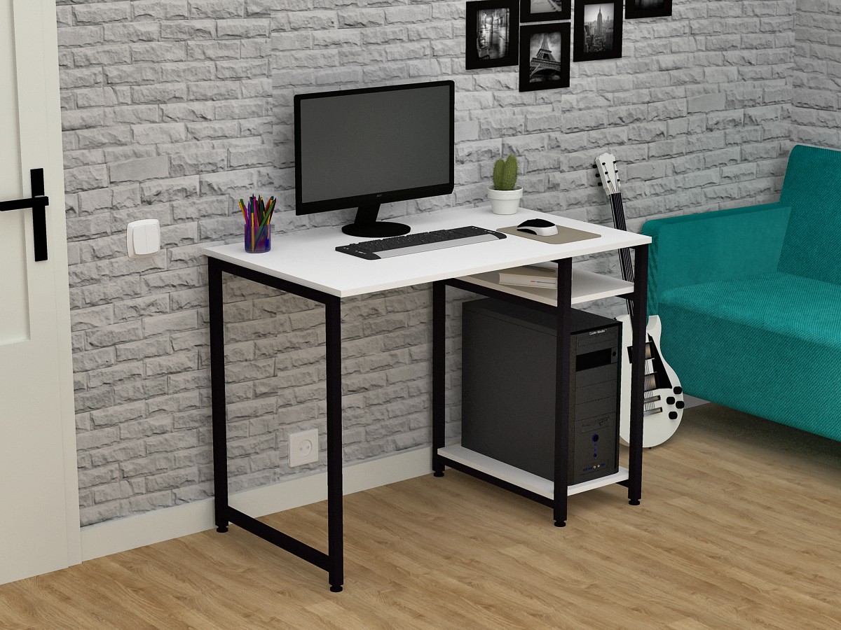 

Компьютерный стол HomeDeco СКЛ Нимфея ( Белый ) 1000х600х750