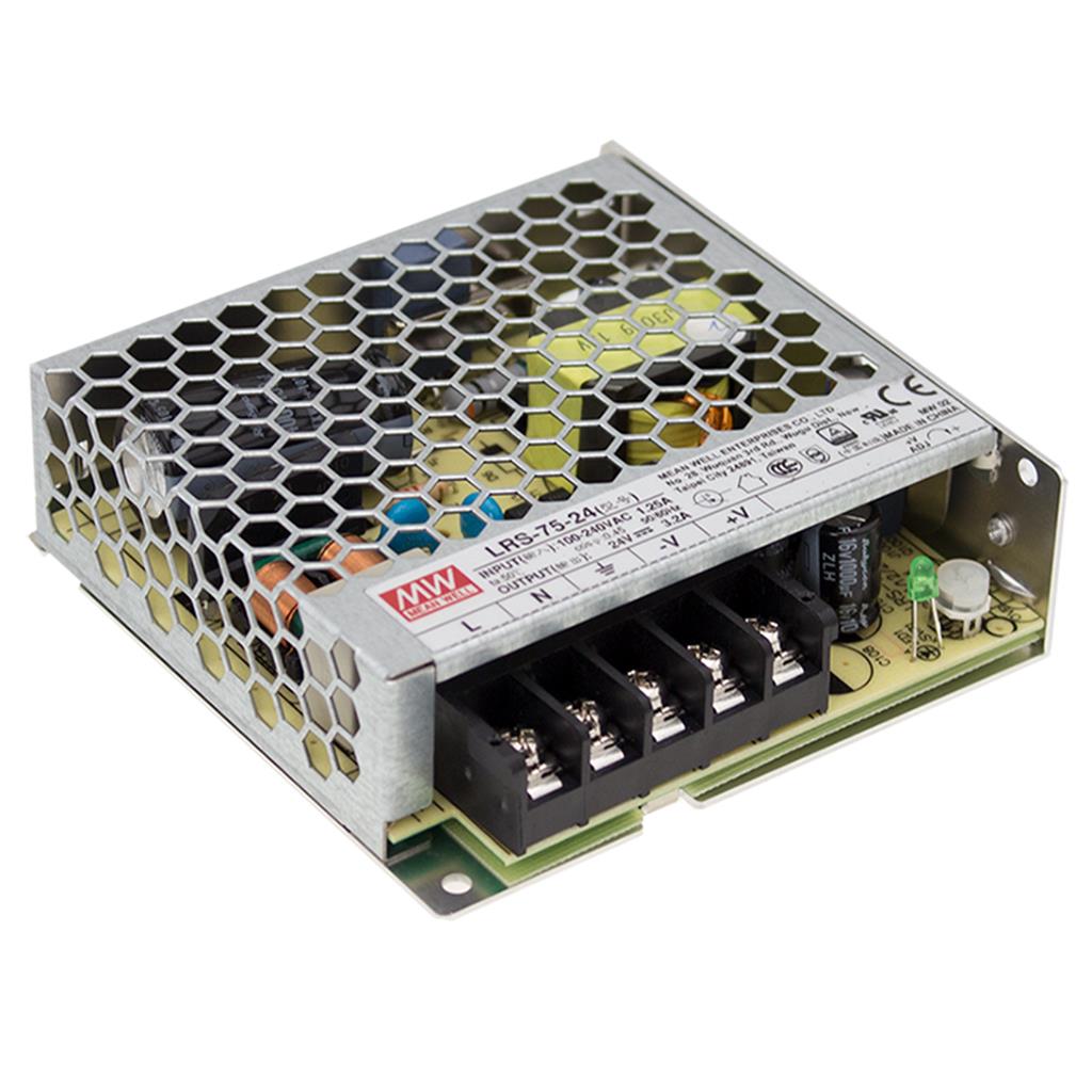 

Блок питания Mean Well LRS-75-24 защита IP20 (art.239553)