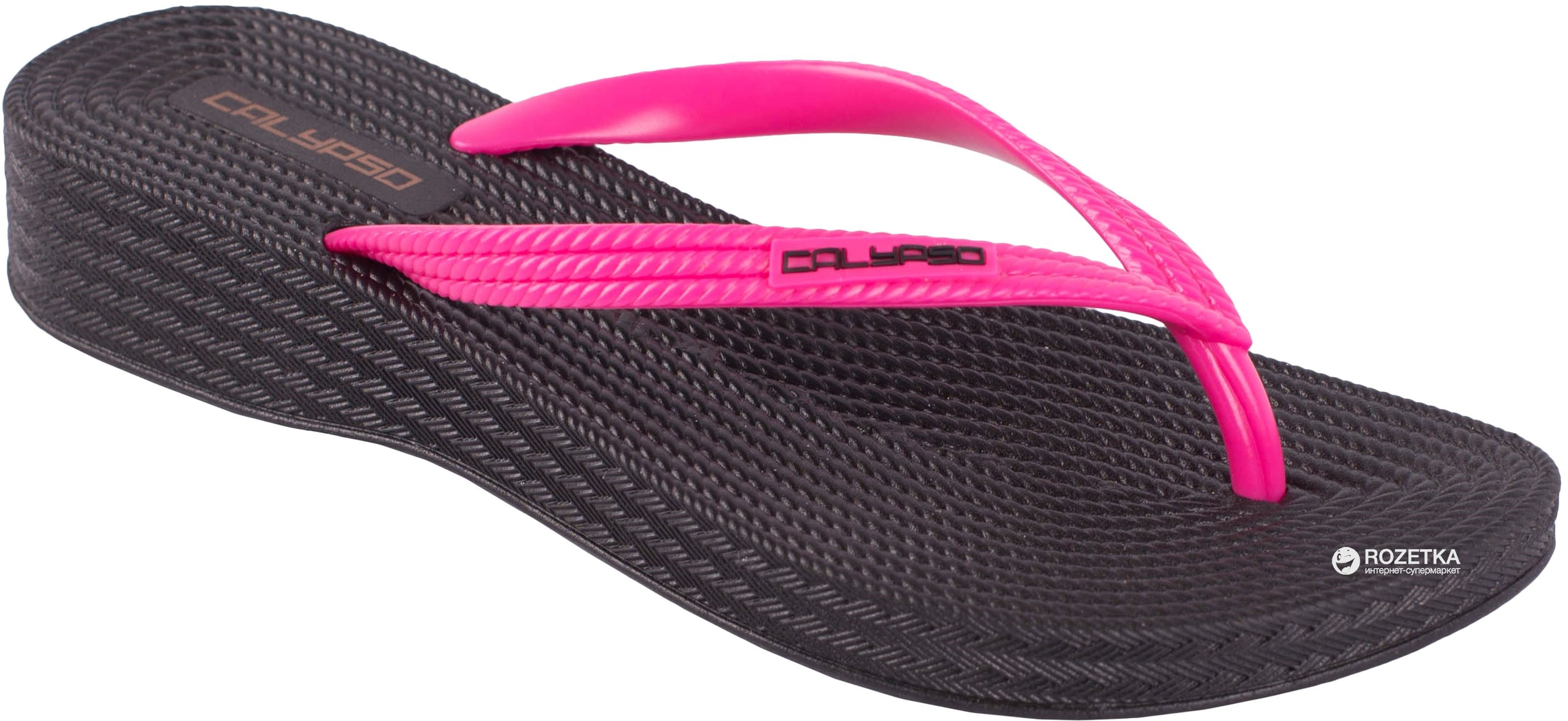 

Вьетнамки Calypso 7334-002 37 23 см Черные с розовым