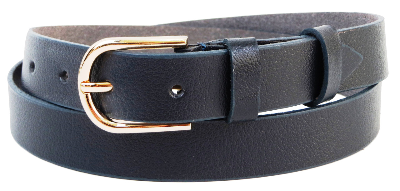 

Женский кожаный ремень Skipper 110-130х3 см Синий 000159957
