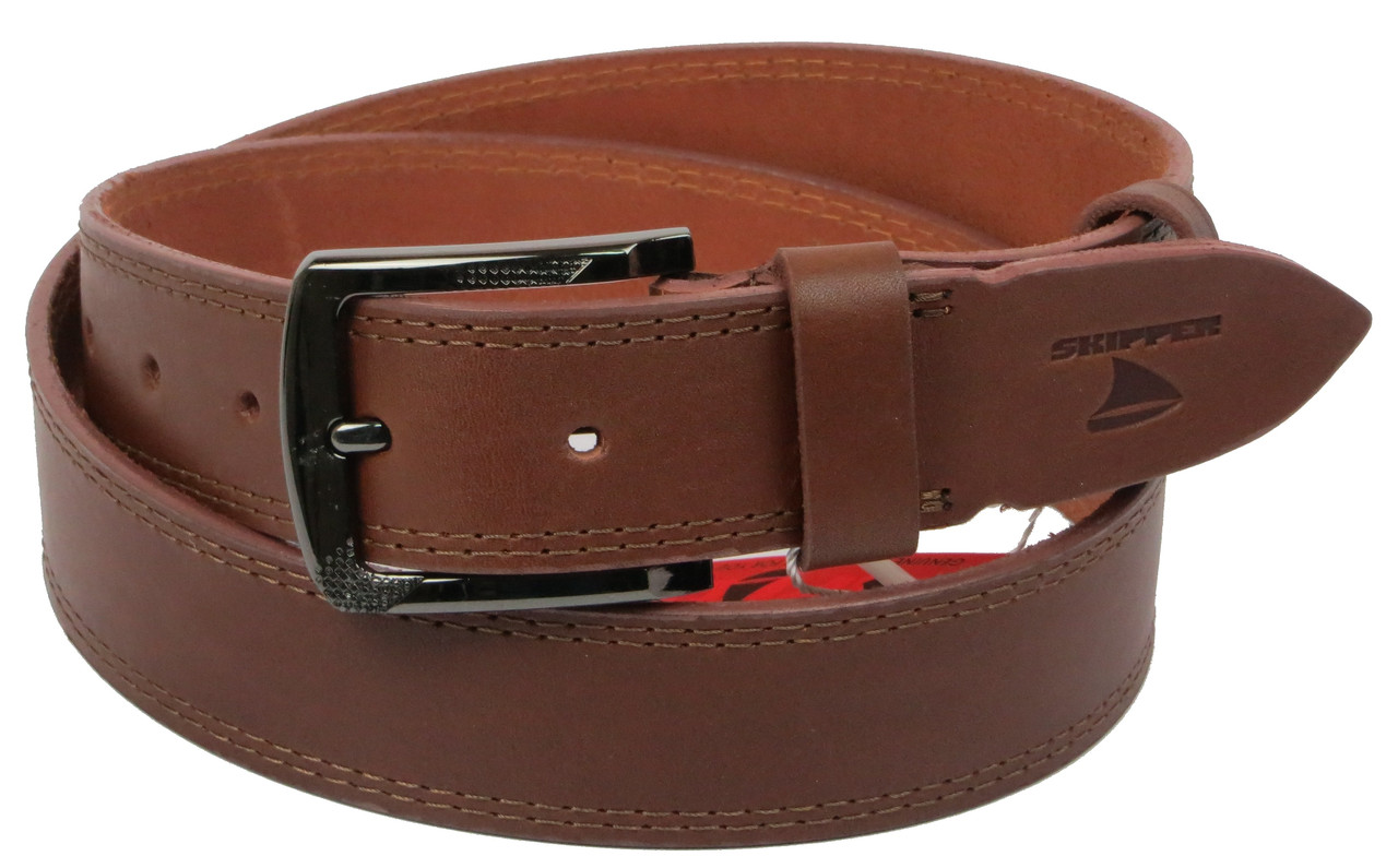 

Мужской кожаный ремень Skipper 116-136х3,8 см Коричневый 000159657
