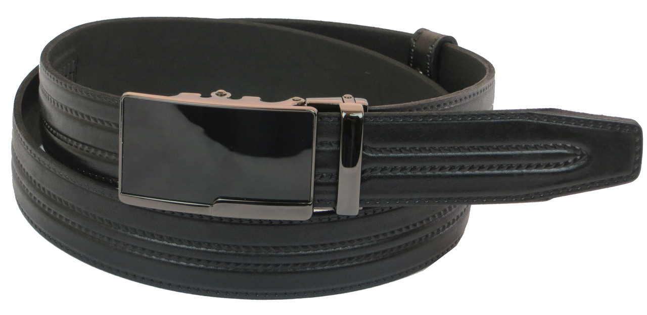 

Мужской кожаный ремень Skipper 116-136х3,5 см Черный 000159742