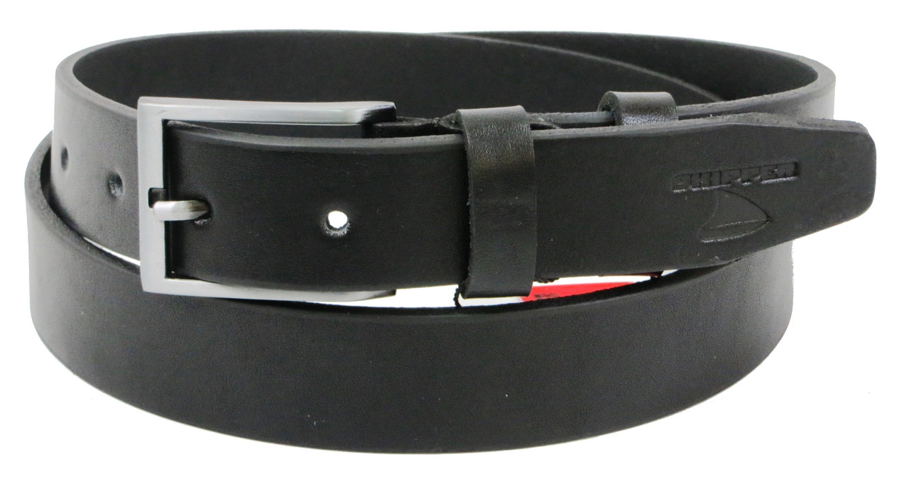 

Мужской кожаный ремень Skipper 120-140х3,3 см Черный 000159784