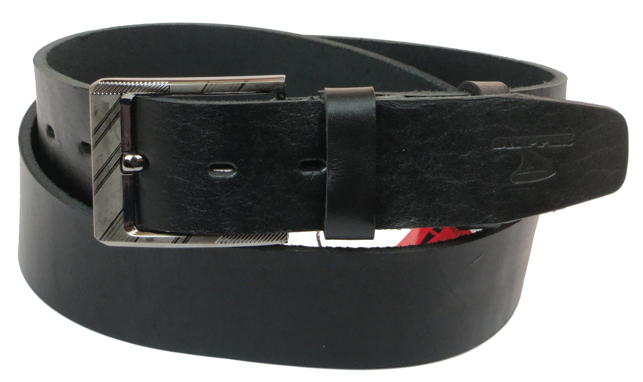

Мужской кожаный ремень Skipper 124-144х4,5 см Черный 000159569