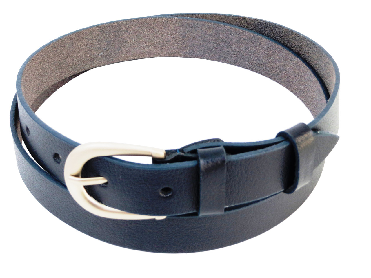 

Женский кожаный ремень Skipper 110-130х3 см Синий 000159956