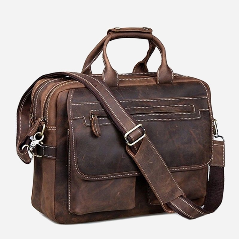 

Мужская сумка из натуральной кожи Vintage 14570 Коричневая