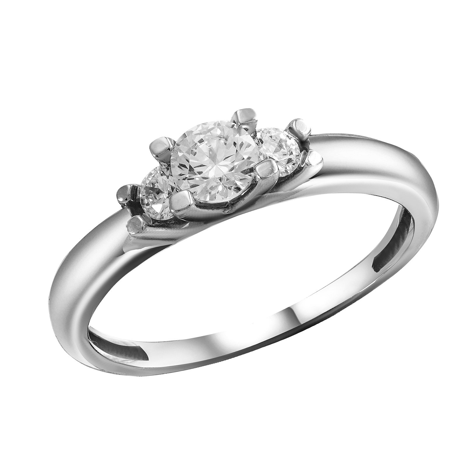 

Кольцо из белого золота с Swarovski Zirconia 1641286, размер 18.5