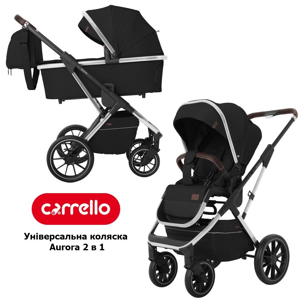 

Детская универсальная коляска CARRELLO Aurora CRL-6505 (2in1) Space Black Черный (CRL-6505 (2in1) Space Black)