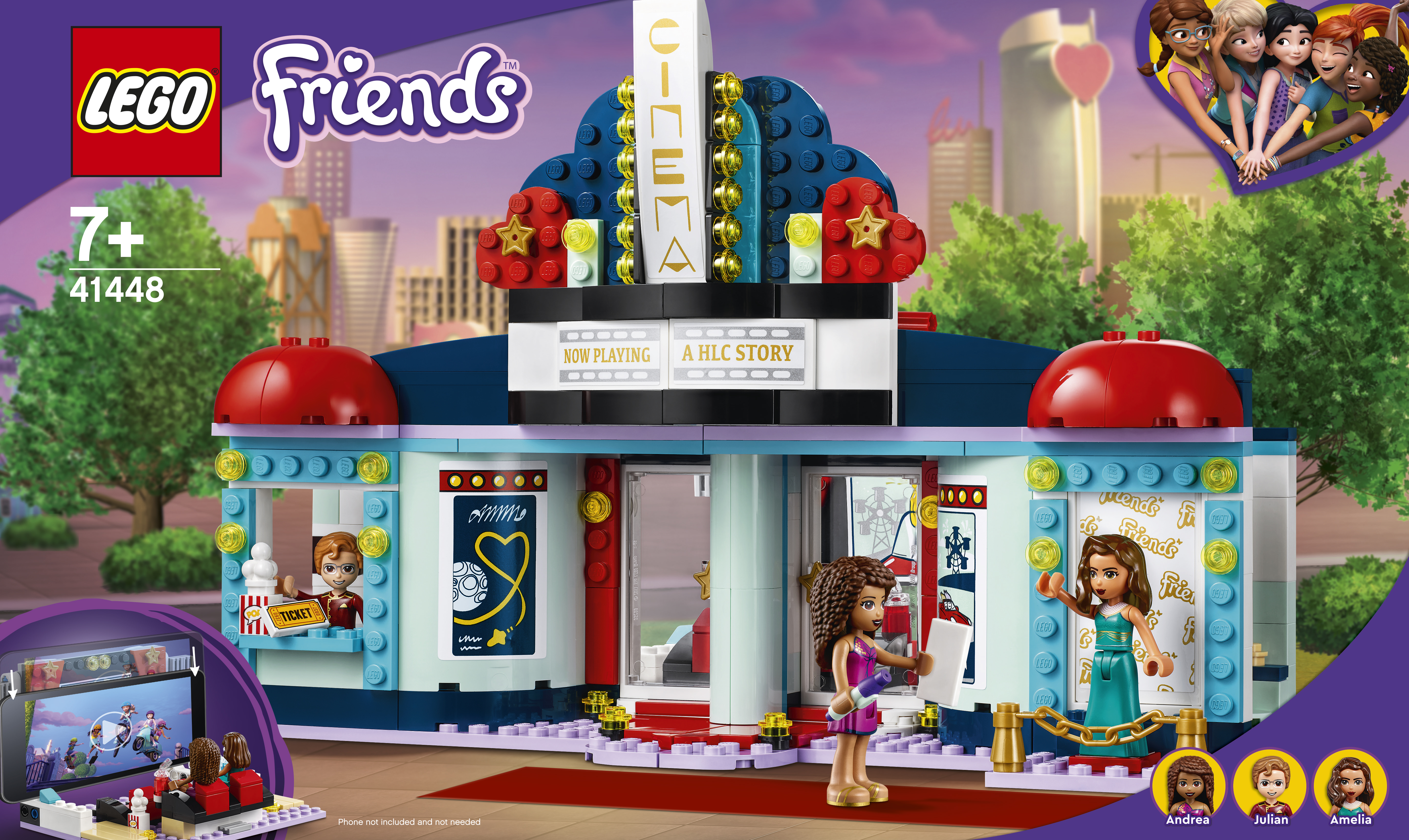 

Конструктор LEGO Friends Кинотеатр в Хартлейк-Сити 451 деталь (41448)