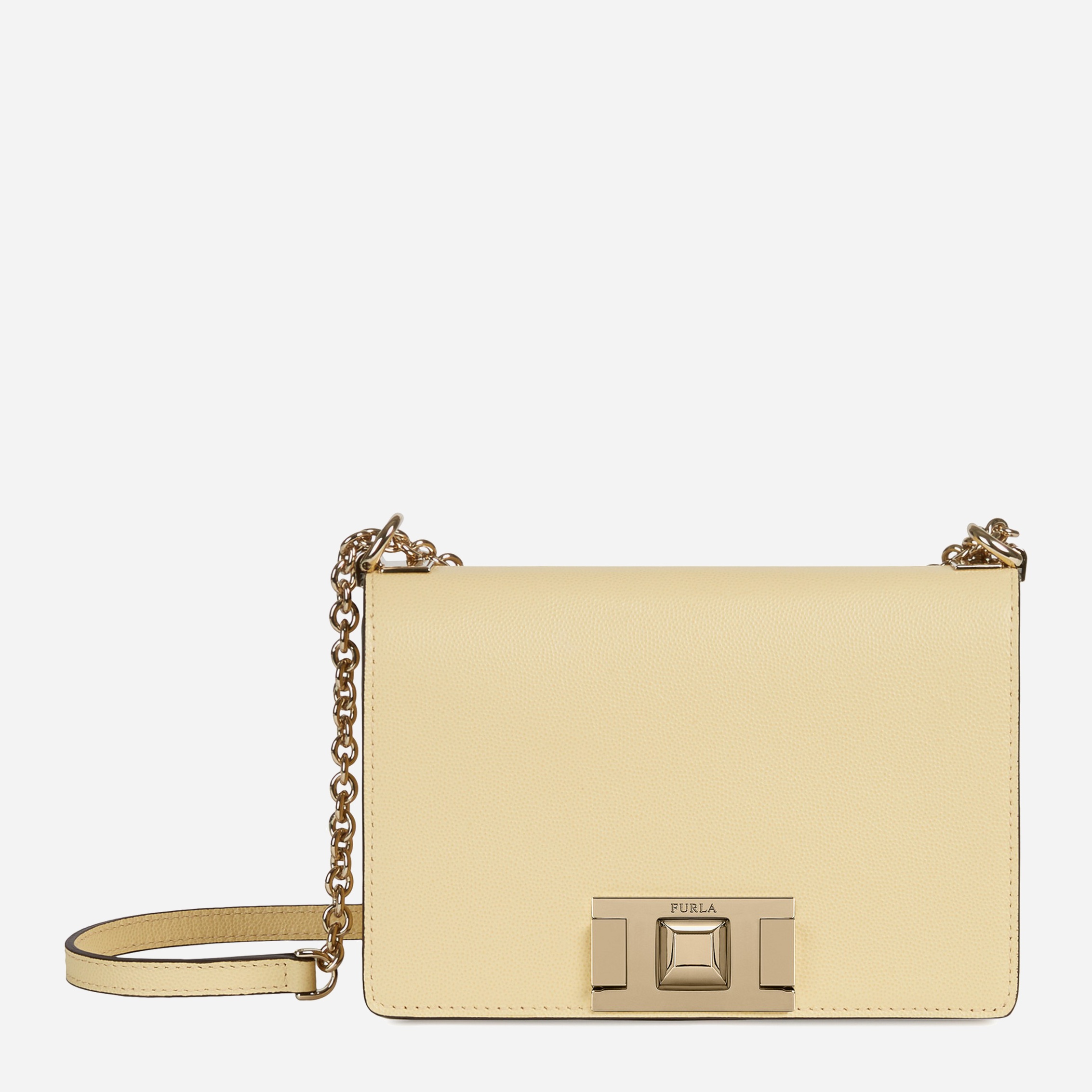 

Сумка женская кожаная Furla Mimi' Mini Crossbody 1045374 Светло-желтая