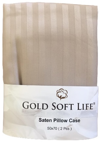 

Набор наволочек Gold Soft Life Сатин Basic Stripe 50х70 2 шт Бежевый (ts-02732)