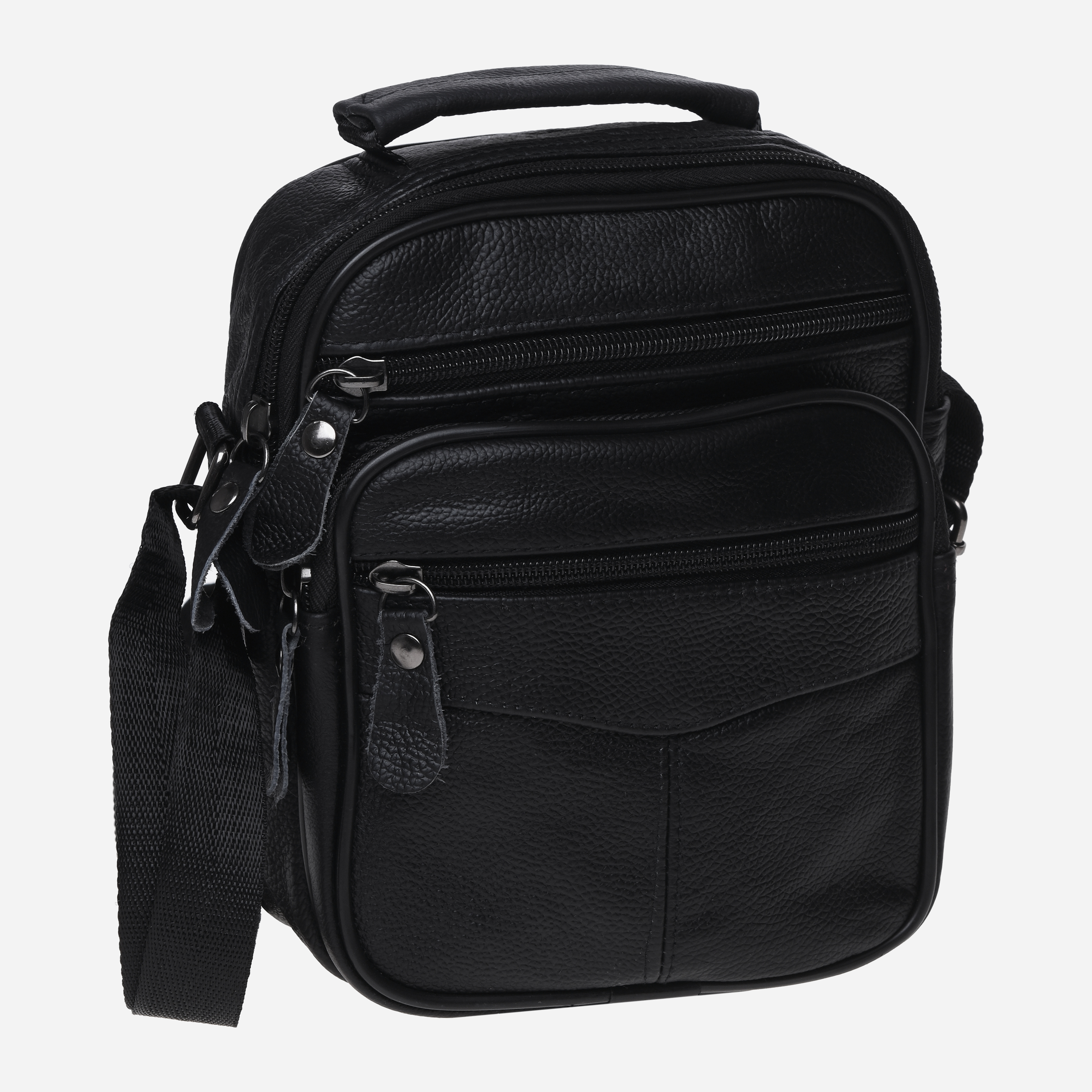 

Мужская сумка кожаная Laras K1003b Black