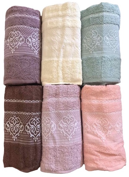 

Набор махровых полотенец Gulcan Cotton Petra 50х90 6 шт (ts-02684)
