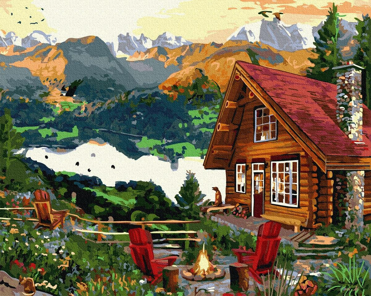 

Картина по номерам - Домик в горах BrushMe 40*50см. (GX35726)