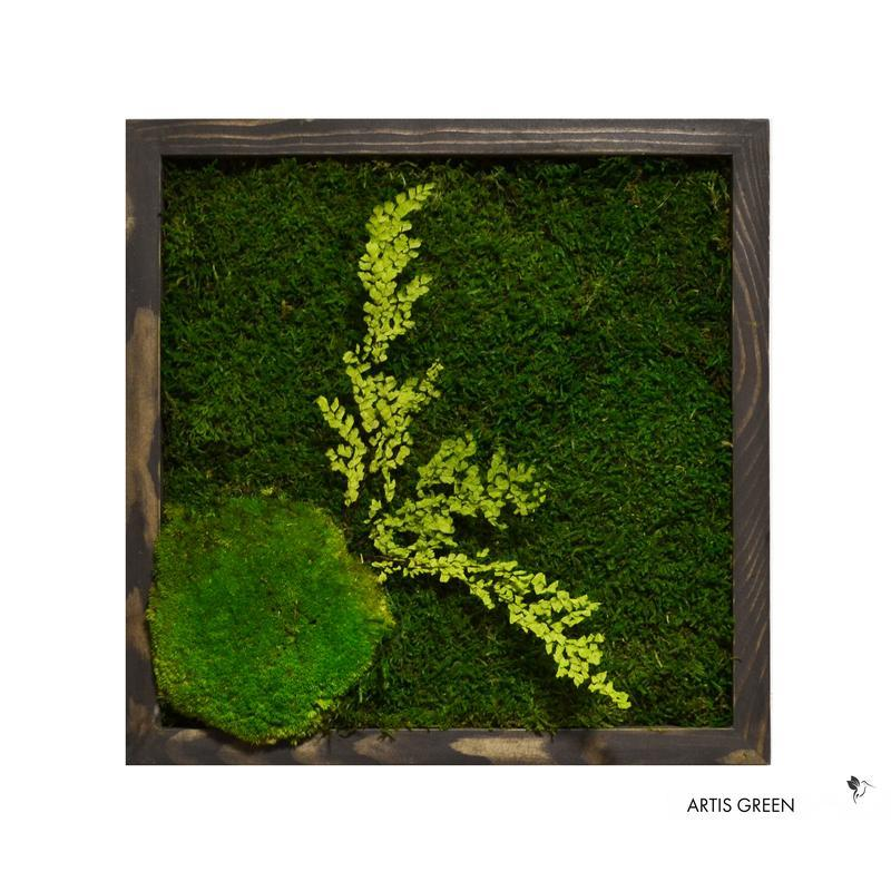 

Картина Artis Green в темной рамке со мхом Forest colors-3 P29