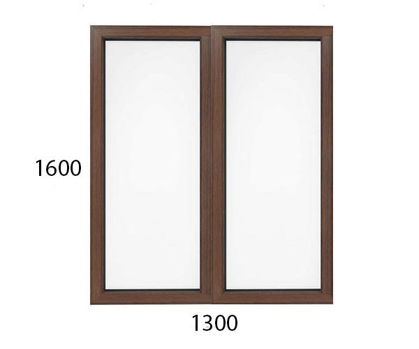 

Окно металлопластиковое WDS 6S - глухое 1300х1600мм в ламинации "Золотой дуб"