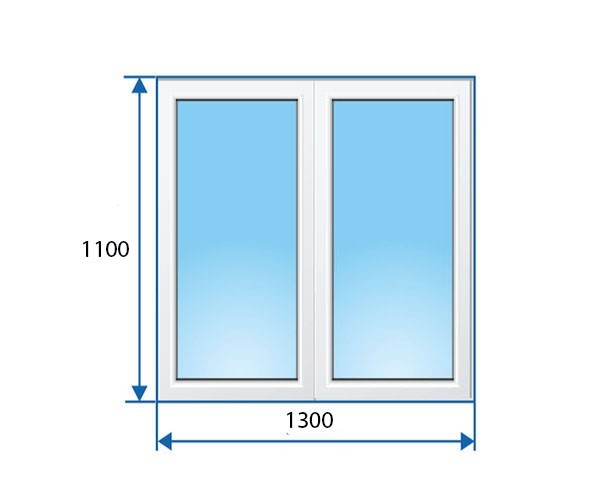 

Окно металлопластиковое Aluplast 1 Ideal 8000 85 mm глухое 1300х1100 мм белое