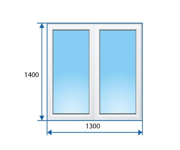 

Окно металлопластиковое Aluplast 1 Ideal 8000 85 mm глухое 1300х1400 мм белое