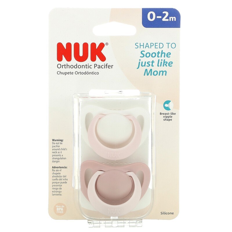 

Пустышки NUK Orthodontic Pacifier 0-2М, 2 ед. разноцветные