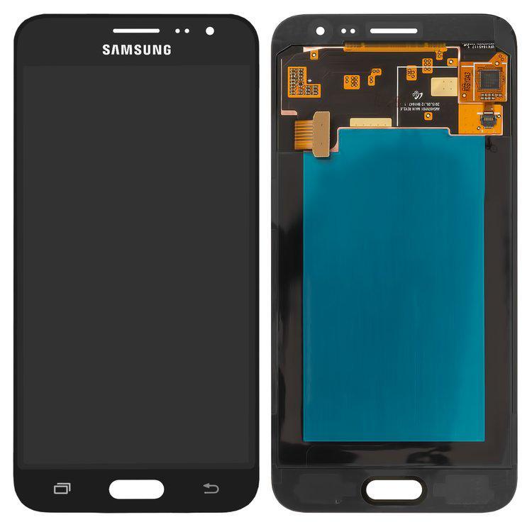 

Дисплей для Samsung J320 Galaxy J3 (2016), J320H/DS Galaxy J3 (2016), чорний, з сенсорним екраном, оригінал, service pack box, (GH97-18414C), Drago...