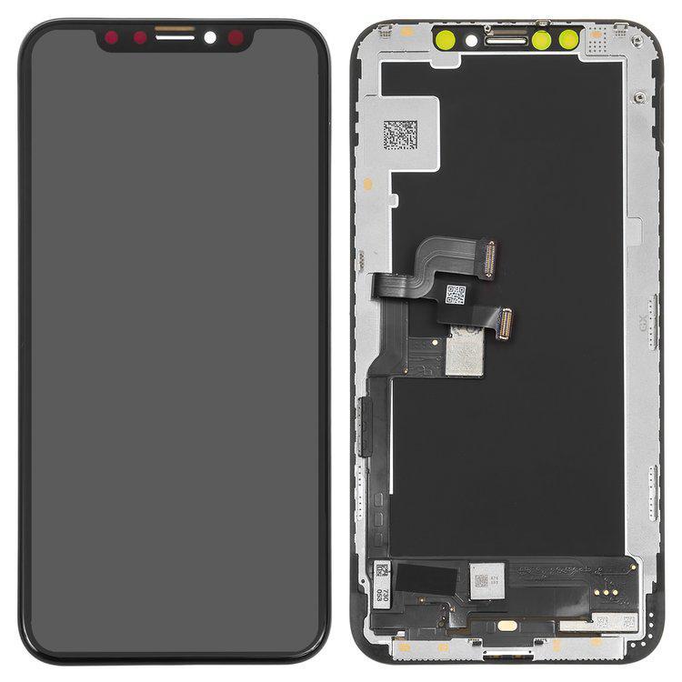 

Дисплей для Apple iPhone XS, чорний, з сенсорним екраном, з рамкою, (OLED), копія, GS OEM soft