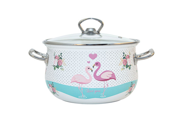 

Кастрюля Infinity люкс 20 см 3.7 л Love Flamingo