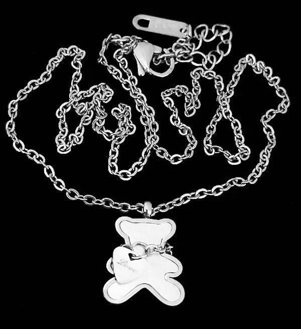 

Цепочка с кулоном Мишка сталь родированная кст078 Stainless Steel