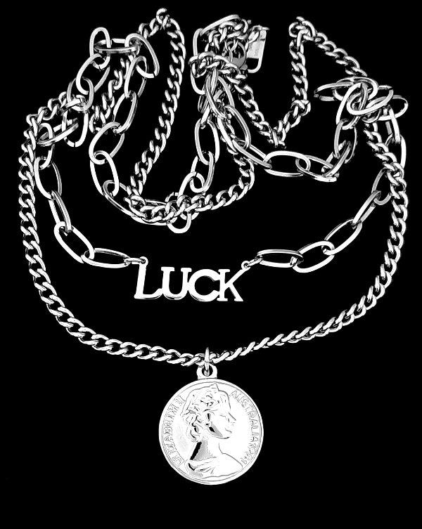 

Двойная цепочка с кулончиками Luck кст030 Stainless Steel