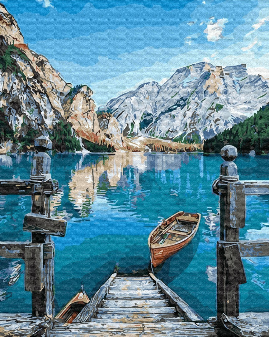 

Картина по номерам - Лодка у озера Брайес BrushMe 40*50см. (GX29450)