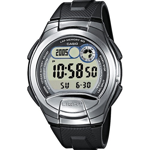 

Часы мужские Casio W-752-1AVES, 48.3 мм, серебристый, черный