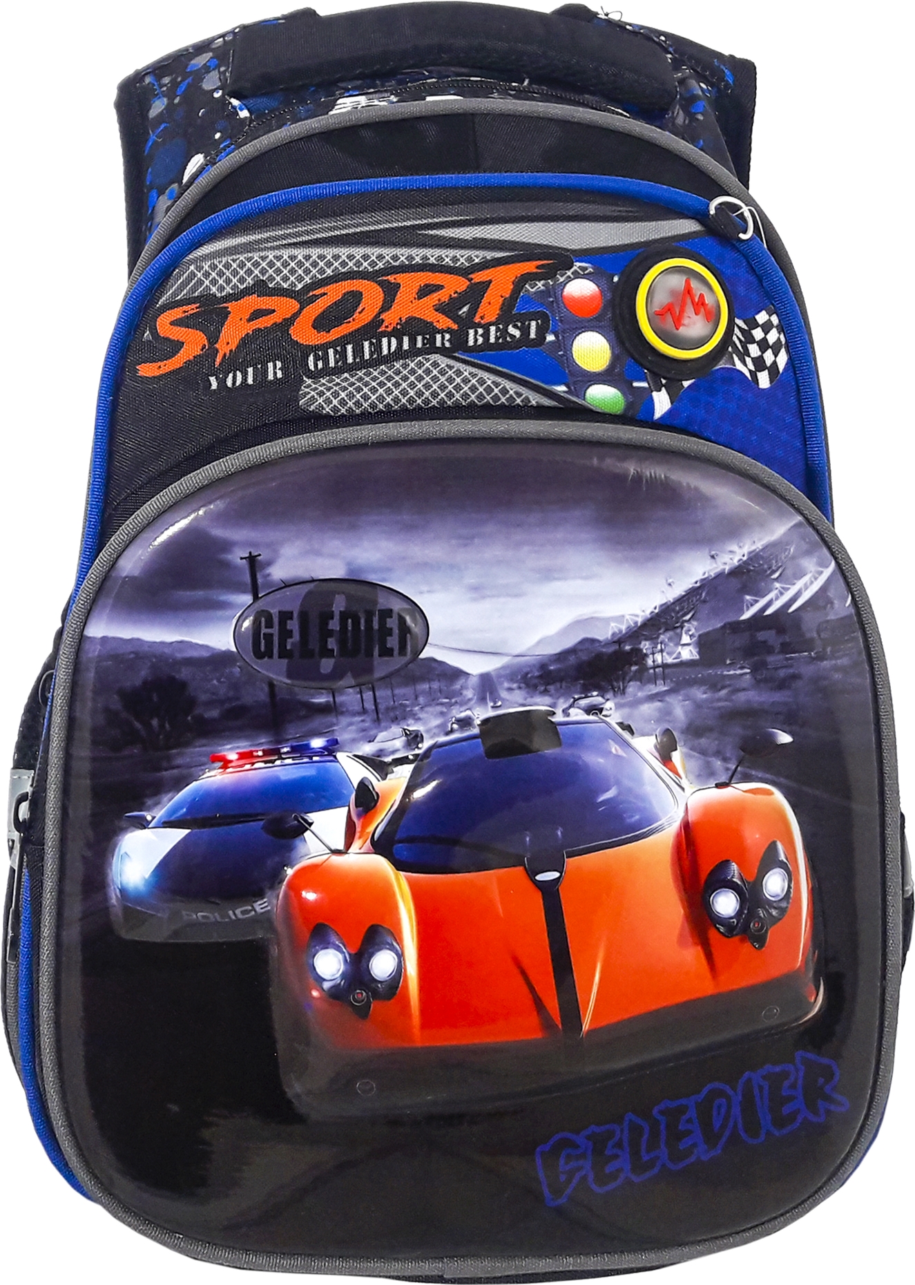 

Рюкзак VGR 712 г 38x26x15 см 14.8 л Машина Черный с синим (Я46299_VR24287_чорний з синім)