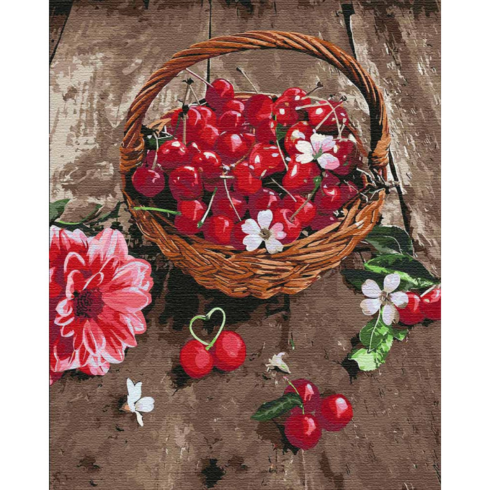 

Картина по номерам. "Вишневая радость" 40*50см KHO5597 392628