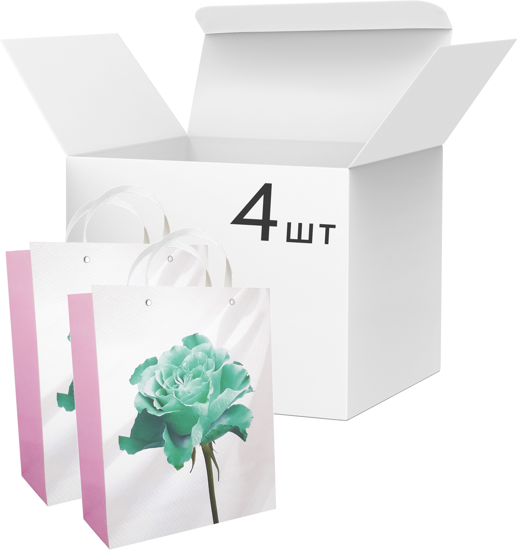 

Набор пакетов подарочных Angel Gifts 320х260х120 мм Роза 4 шт (Я45955_AG91369_4)