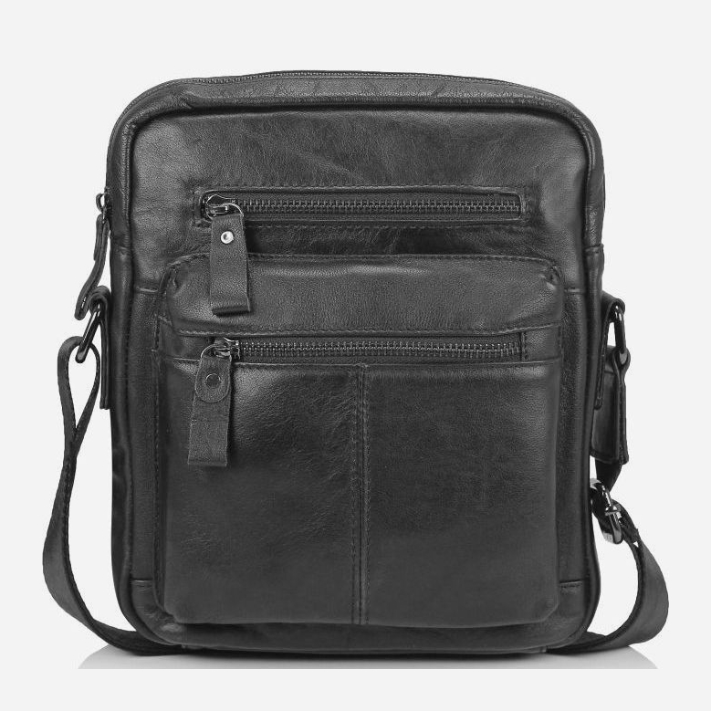

Мужская сумка кожаная Tiding Bag N2-0015A Черная