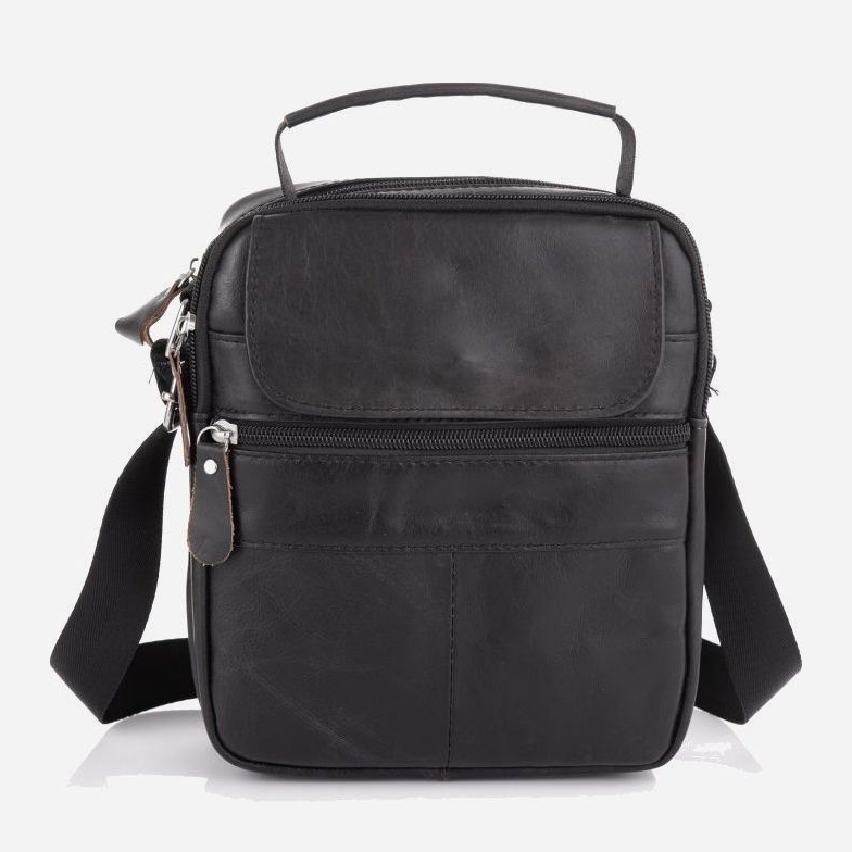 

Мужская сумка кожаная Tiding Bag NM20-6021A Черная
