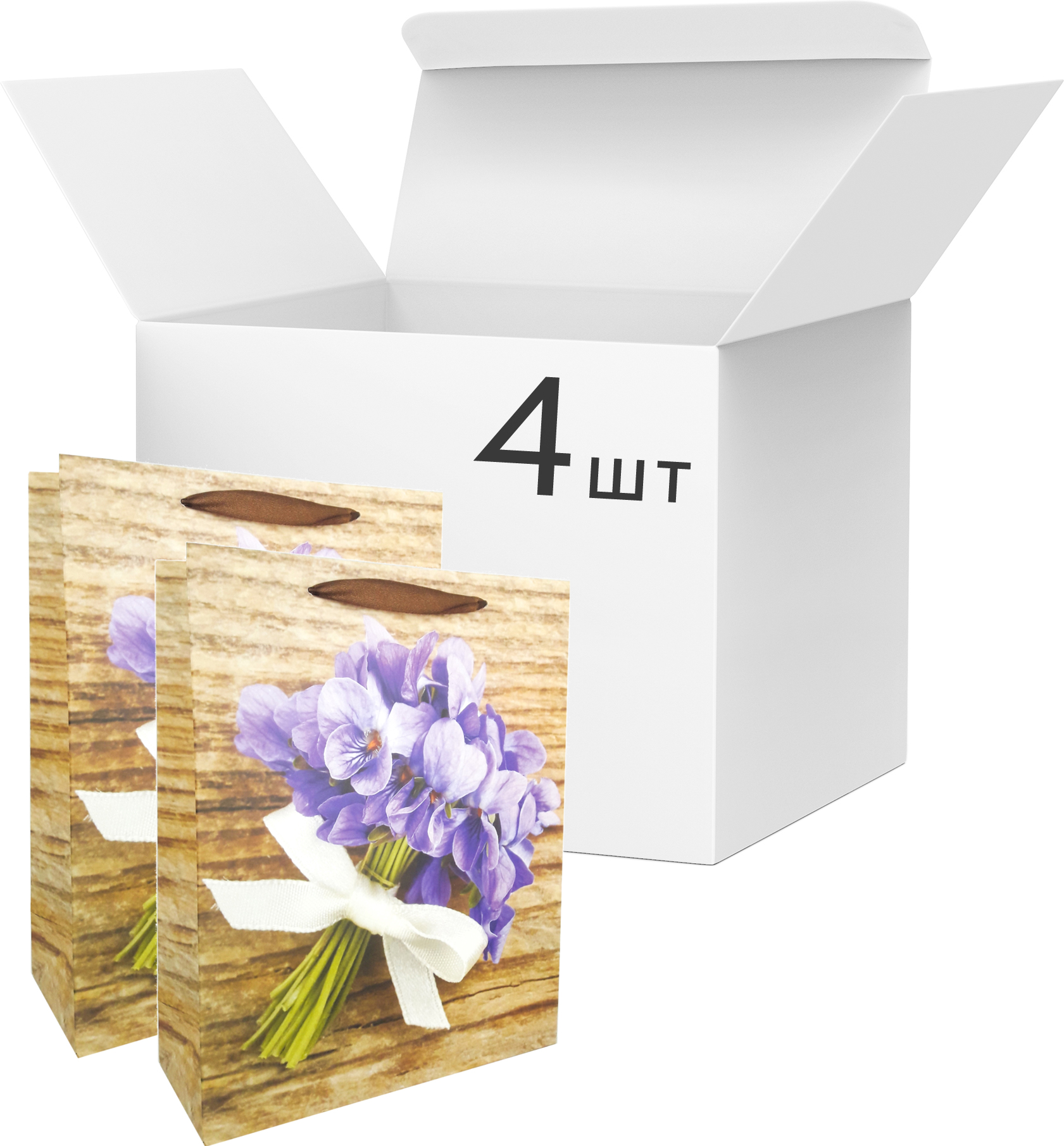 

Набор пакетов подарочных Angel Gifts 310х400х120 мм Фиалка 4 шт (Я46033_AG91391_4)