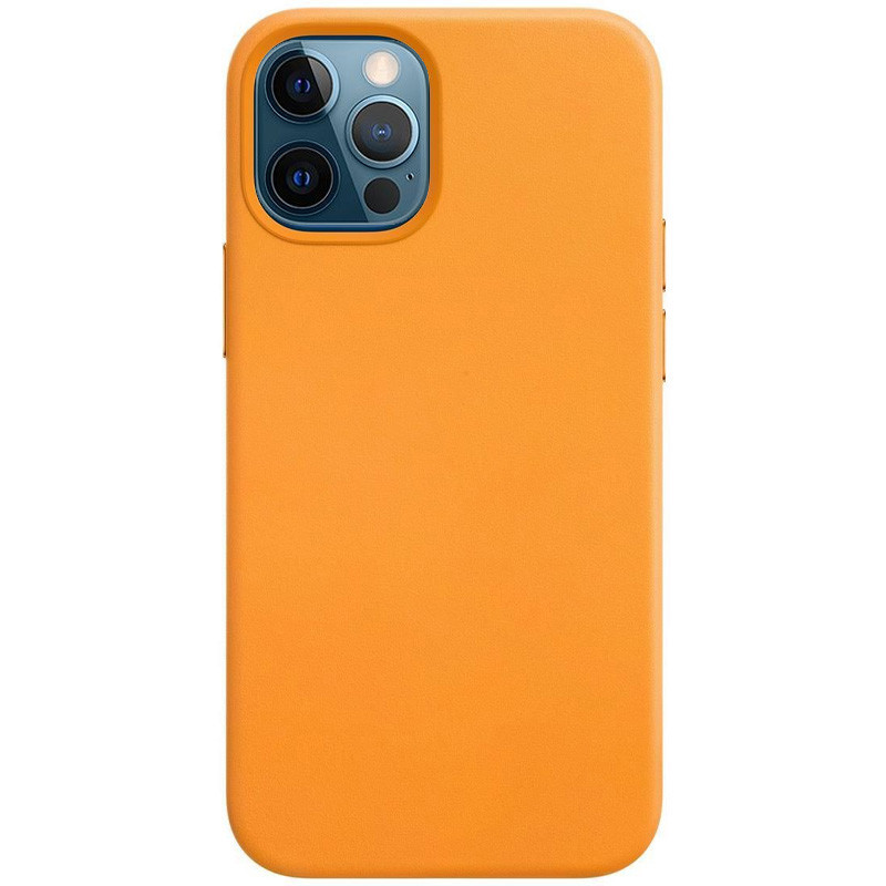 

Кожаный чехол Epik Leather Case (AAA) without Logo для для Apple iPhone 12 Pro Max (6.7") Yellow