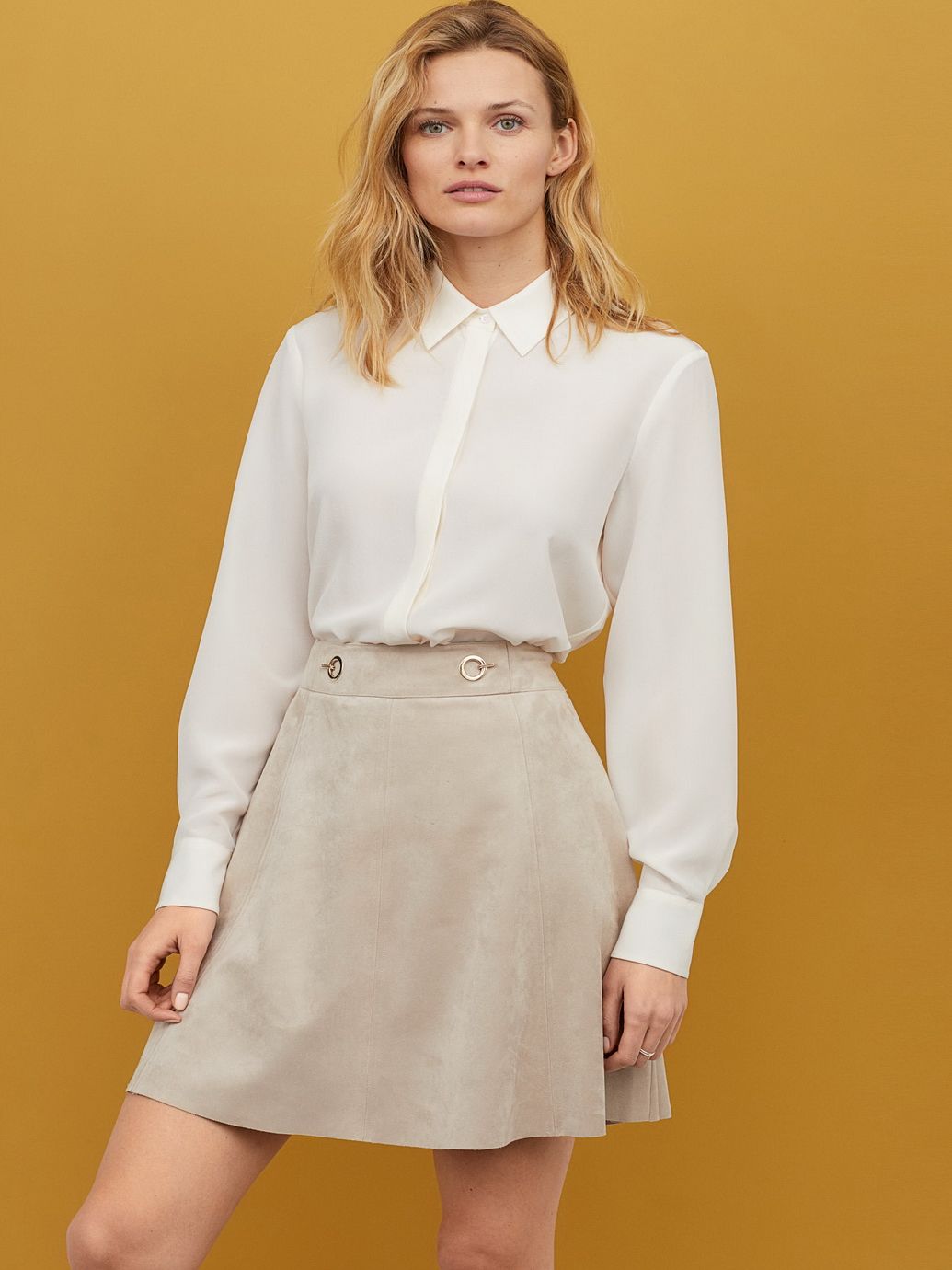 

Юбка H&M 0706371-9 40 Бежевая (СА2000001656716)