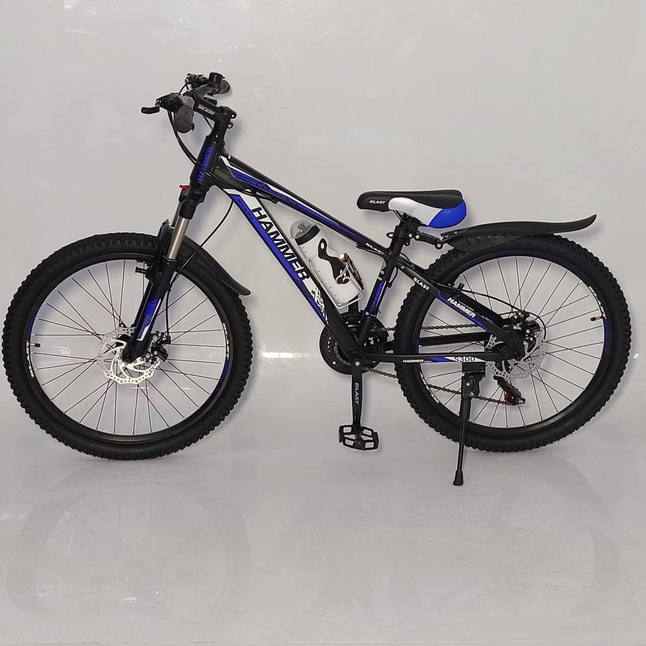 

Горный подростковый Велосипед S300 BLAST-БЛАСТ 24 Чёрно-Синий Япония Shimano
