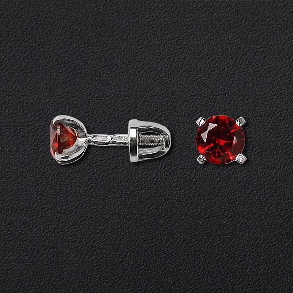 

Сережки-цвяшки срібні 2006red