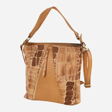 

Женская сумка Laskara LK-10252-camel-giraffe Бежевый