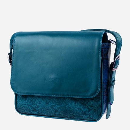 

Женская сумка Laskara LK-10245-turquois-snake Синий