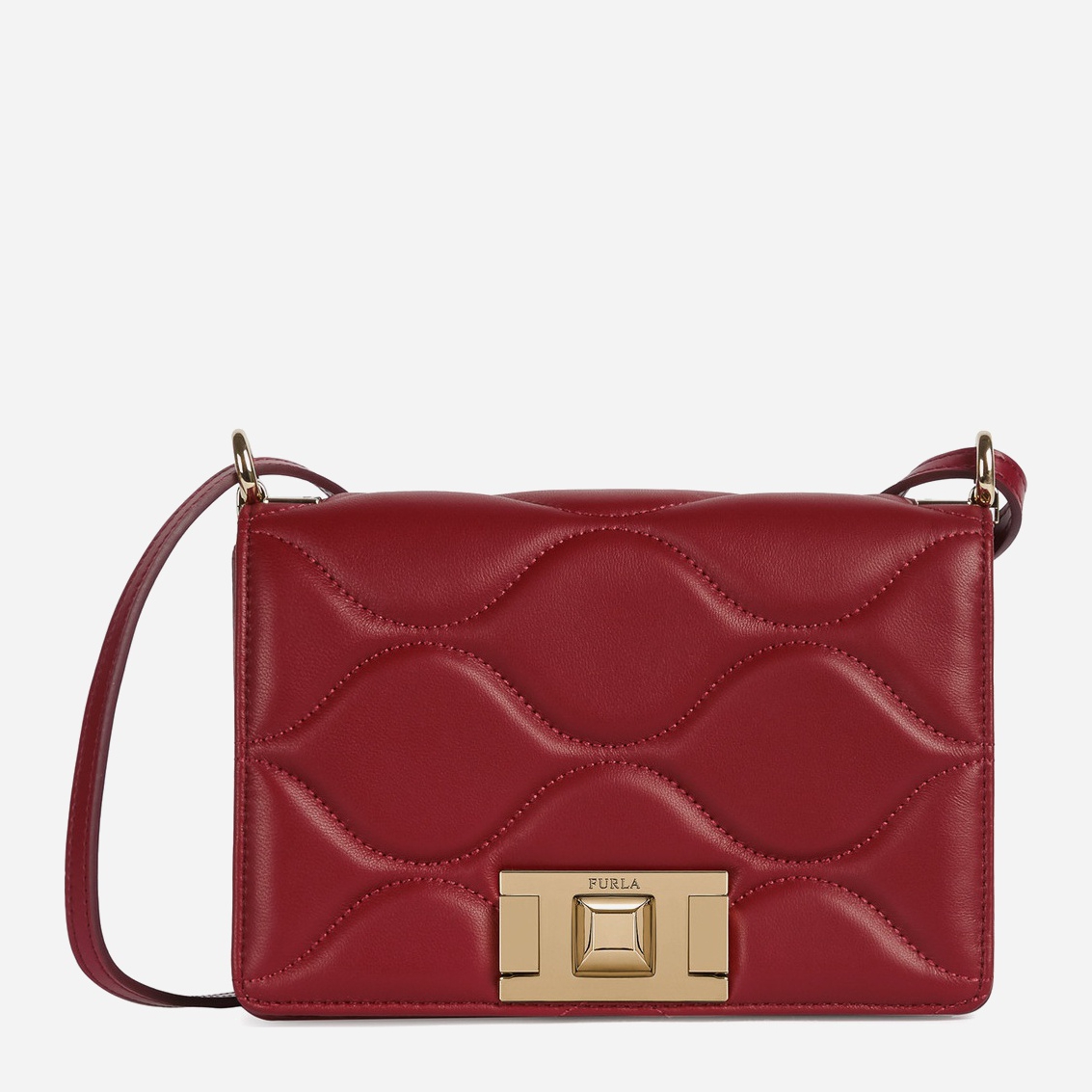 

Женская кожаная сумка Furla Mimi' Mini Crossbody - Nappa Burnish Красная