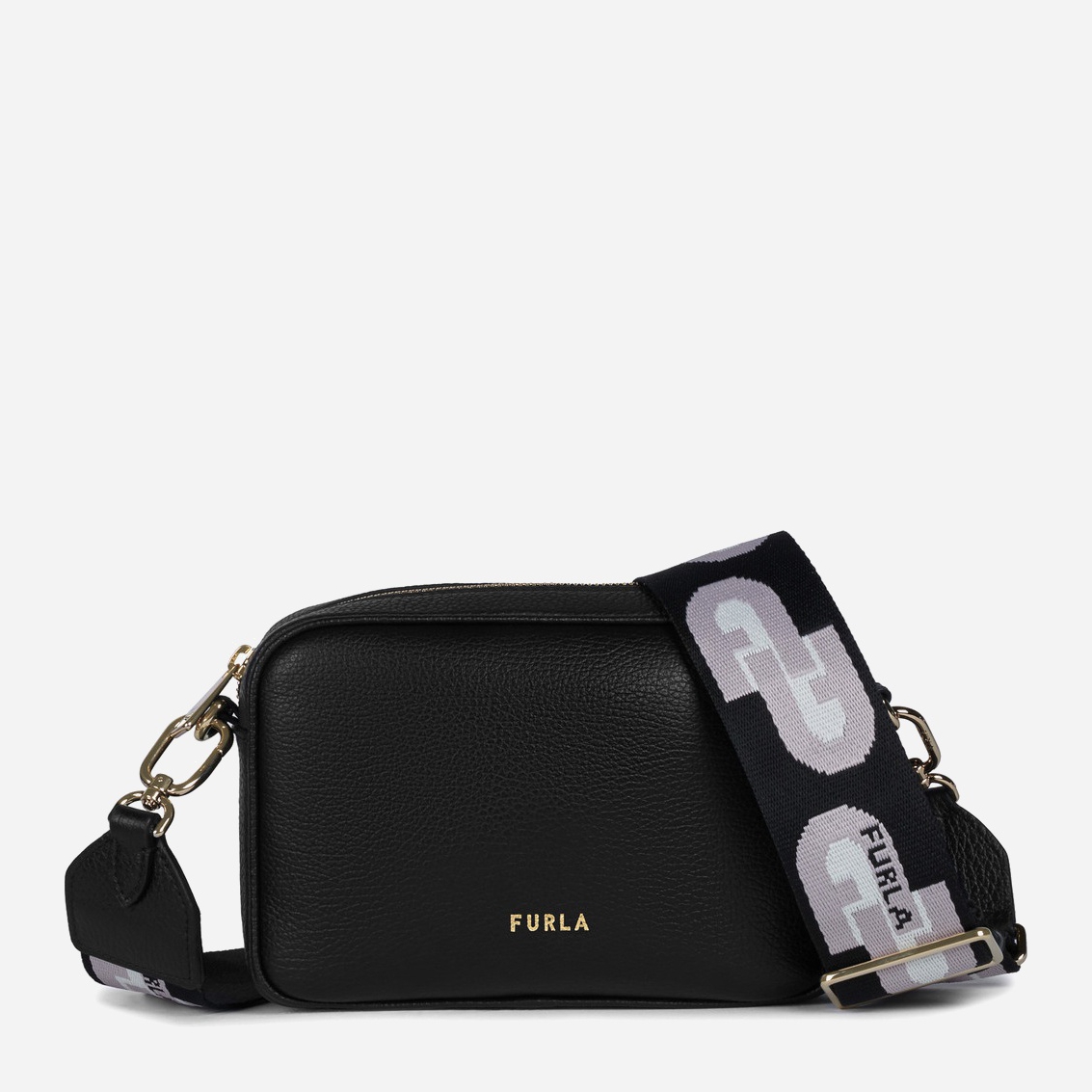 

Сумка женская кожаная Furla Real Mini Camera Case - Vitello Черная