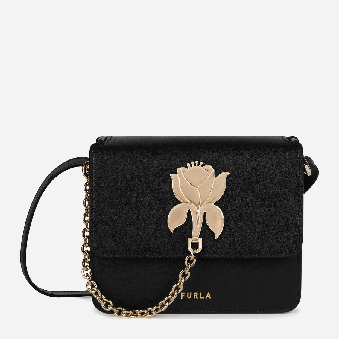 

Женская кожаная сумка Furla Tuberosa Mini Crossbody - Vitello Черная