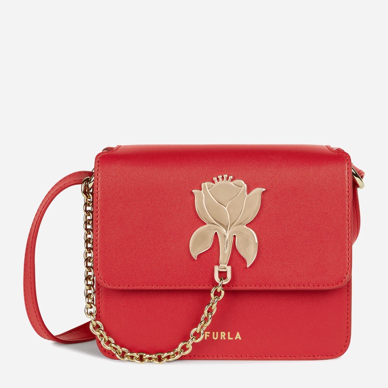

Женская кожаная сумка Furla Tuberosa Mini Crossbody - Vitello Красная