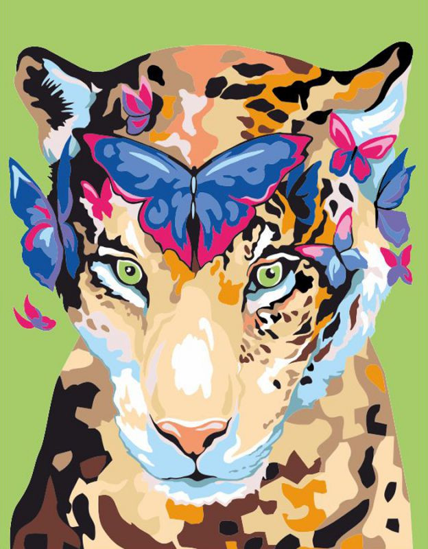 

Картина по номерам. Rosa "Jaguar and butterflies" 35х45см N0001360 393387