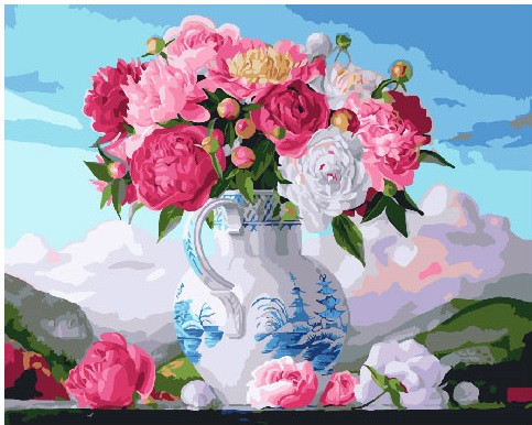 

Картина по номерам. Brushme "Букет пионов в вазе" GX25496, 40х50 см 396910