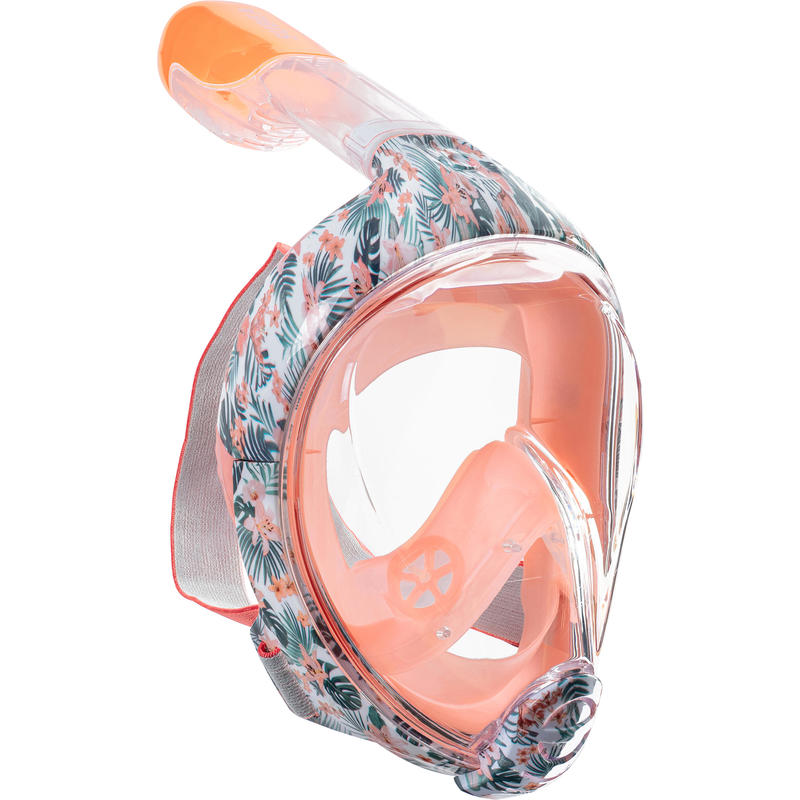 

Детская маска для плавания Subea Easybreath PRO 500 S/M панорамная полнолицевая для снорклинга подводного ныряния на все лицо с трубкой Разноцветная