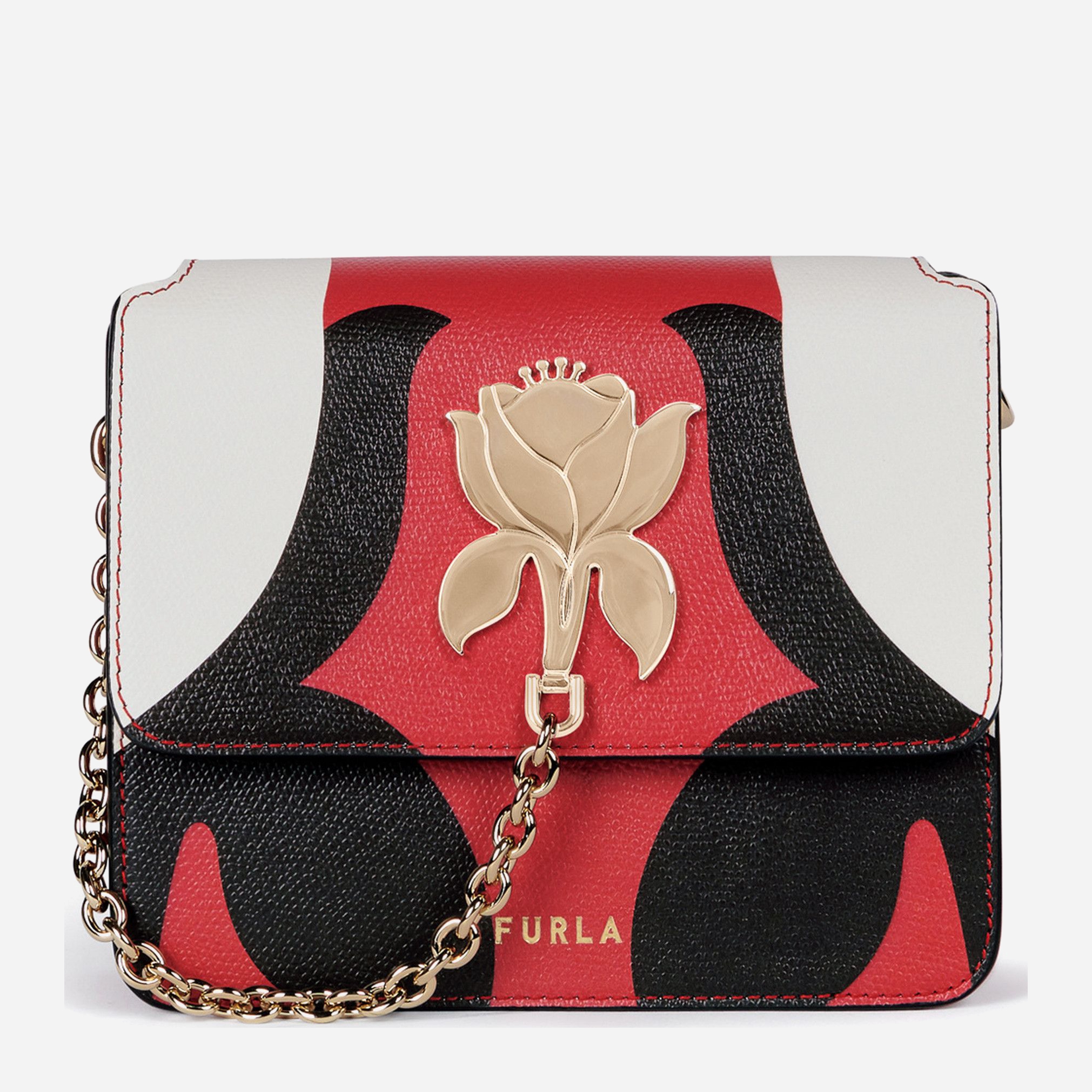 

Сумка женская кожаная Furla TUBEROSA MINI CROSSBODY WB00168A.0414TRB0010 Красная/Разноцветная
